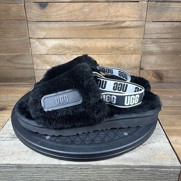 Ugg Women's Size US 6 Oh Yeah Black Slip On Slingback Slipper Slides - Picture 3 of 10